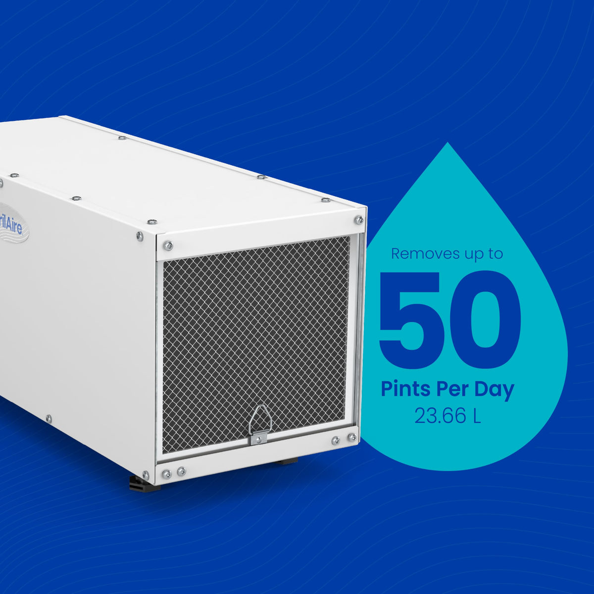 50-Pint Whole-House Dehumidifier with Wi-Fi Thermostat, Drain Hose, Condensate Pump, Bracket, and Hanging Kit L7818