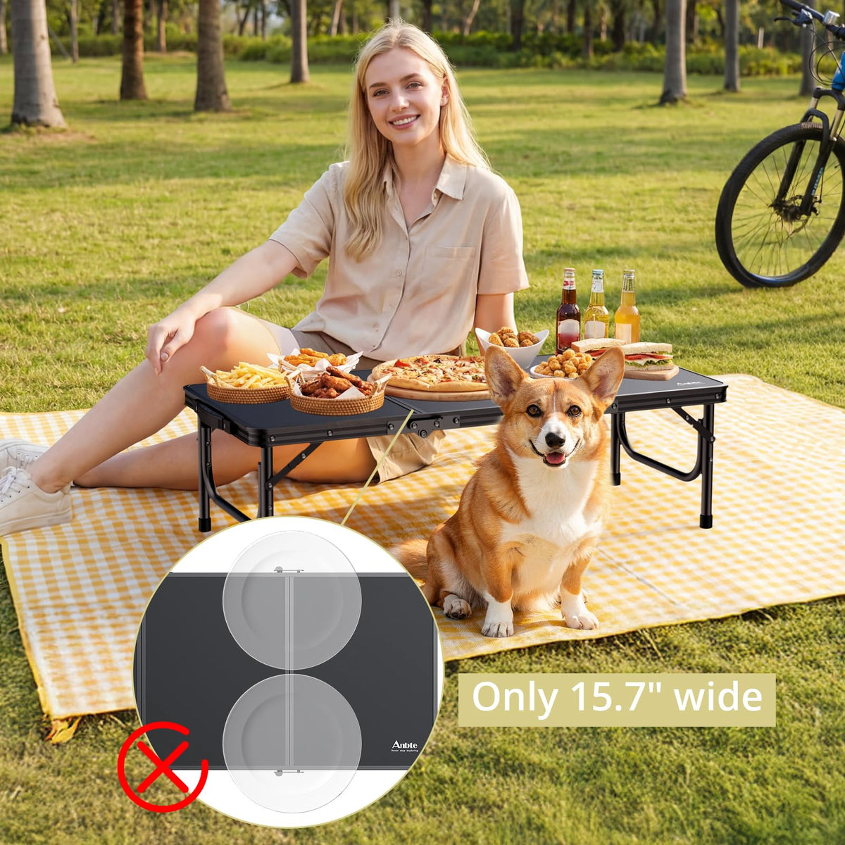 Black Folding Picnic Table M198062
