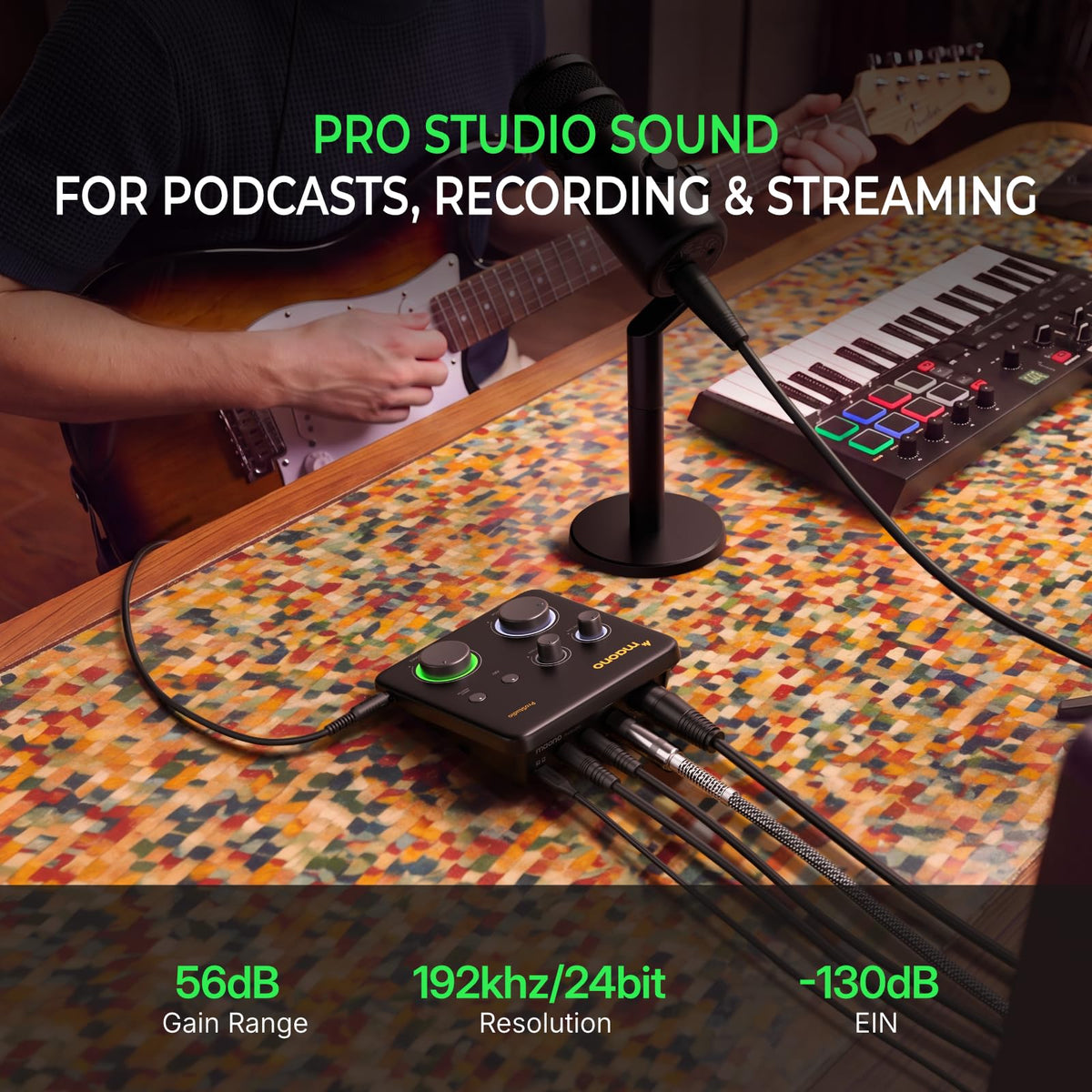 USB Audio Interface for Guitar & Vocals C105