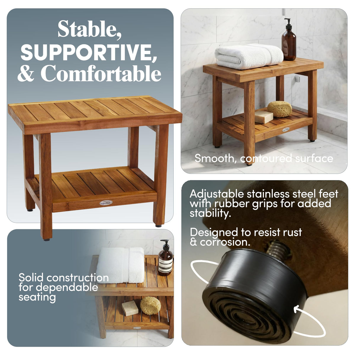 Teak Shower Bench F9203