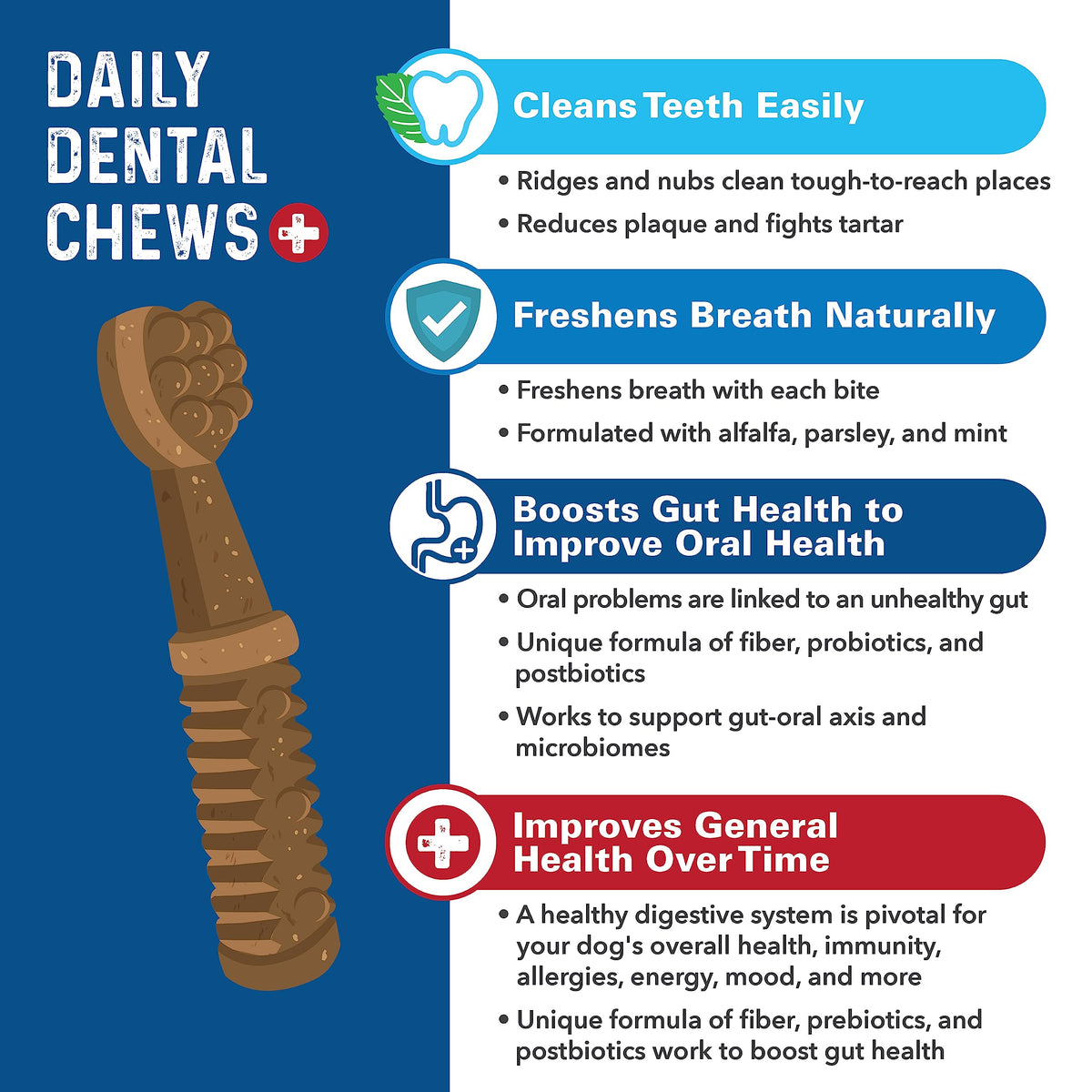 Dog Dental Chews, 24 Ct T859443