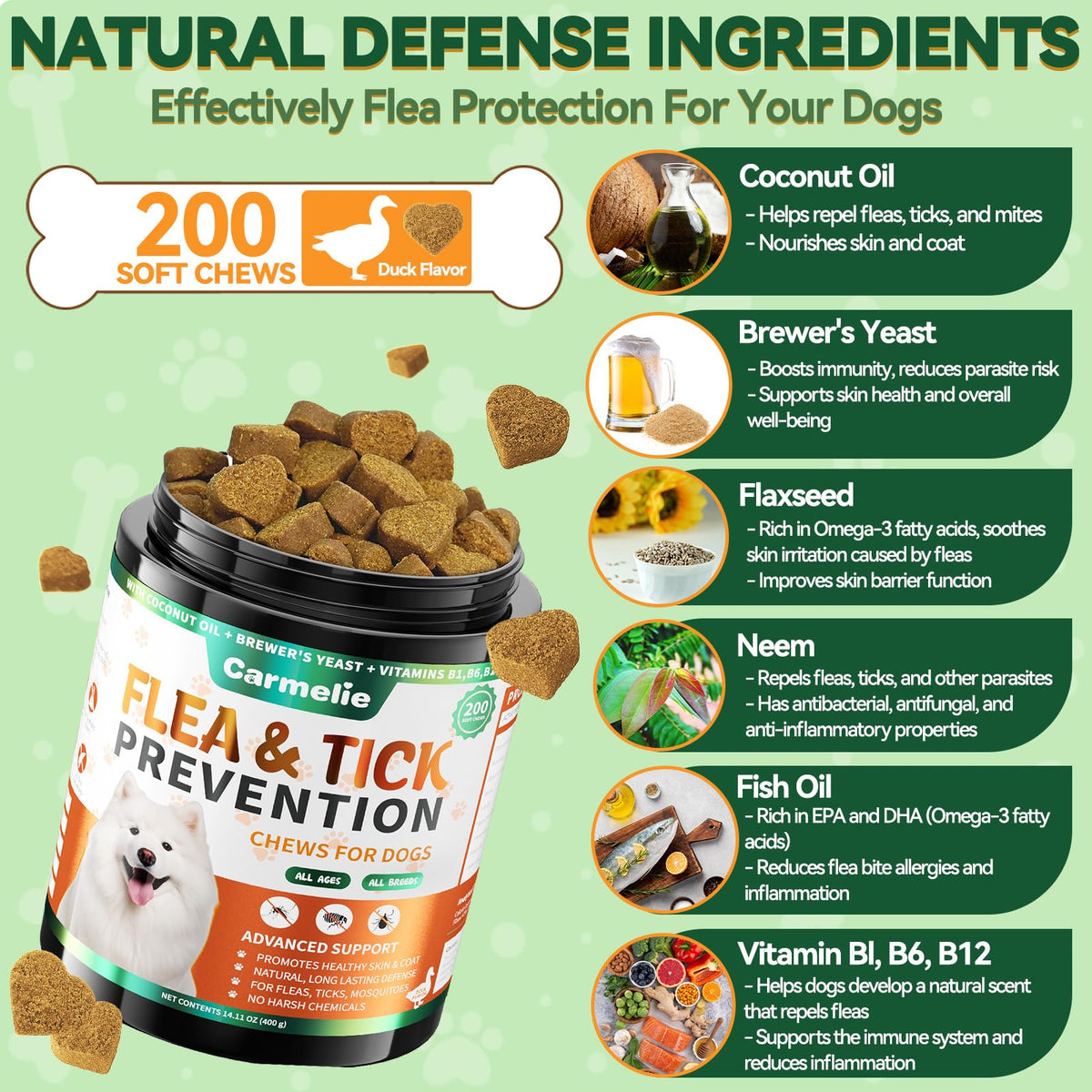 Flea and Tick Prevention for Dogs Chewables 200 Ct D229180