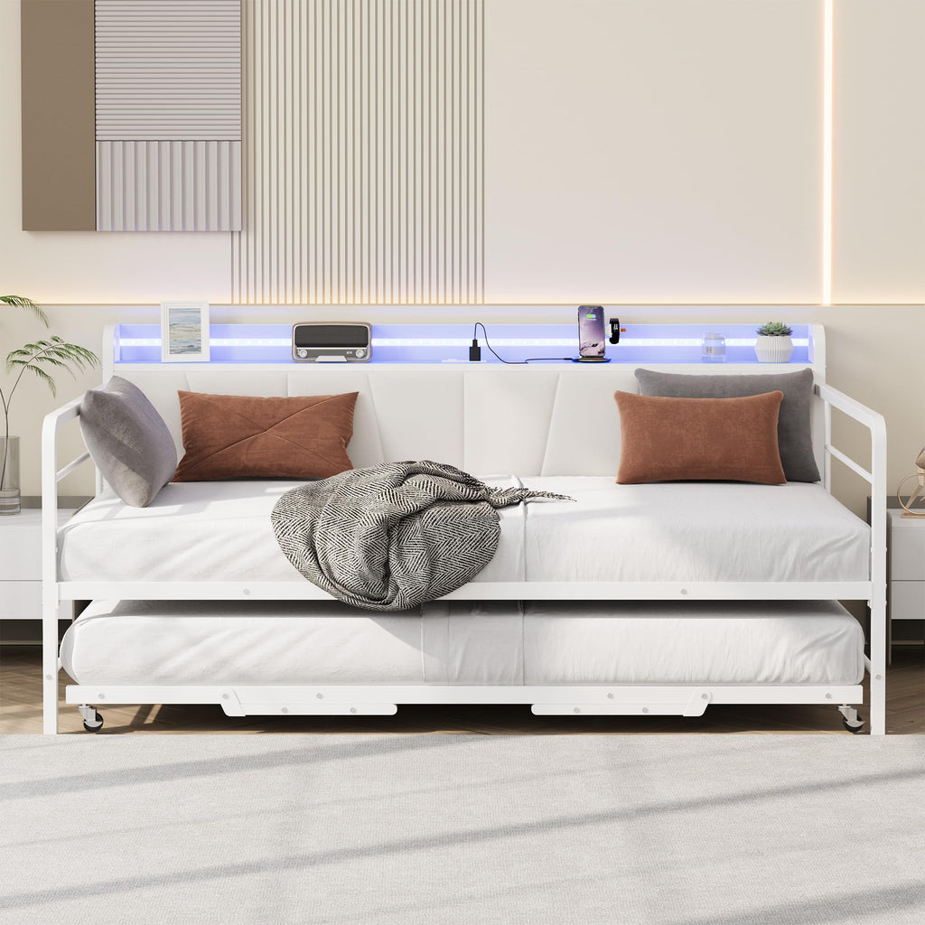 Twin Size Daybed with Trundle Bed P384