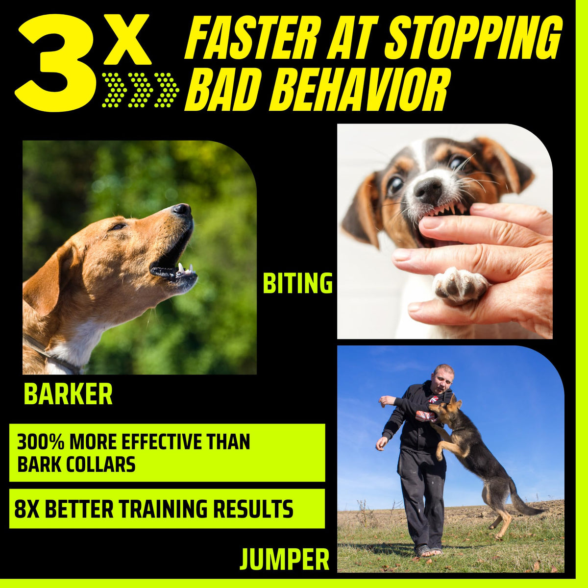 Long Range Ultrasonic Rechargeable Anti Bark Device for Dogs (Black) V539