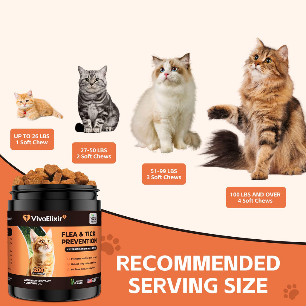 Flea & Tick Treatment for Cats 200 Chews O1975