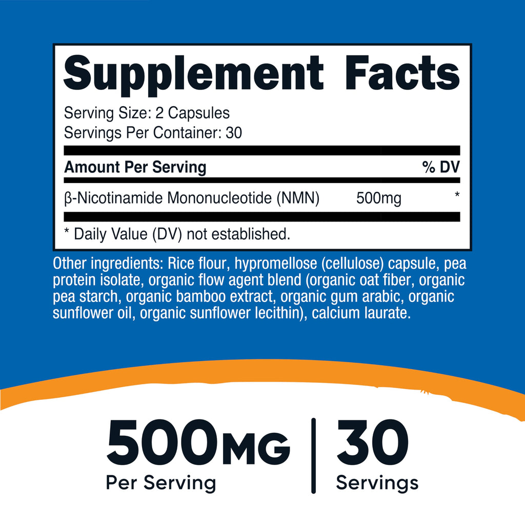 NMN 500mg 60 Capsules H98501