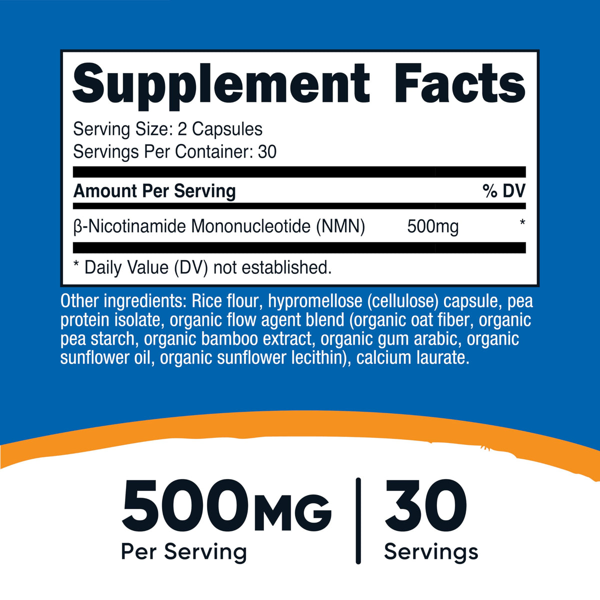 NMN 500mg 60 Capsules H98501