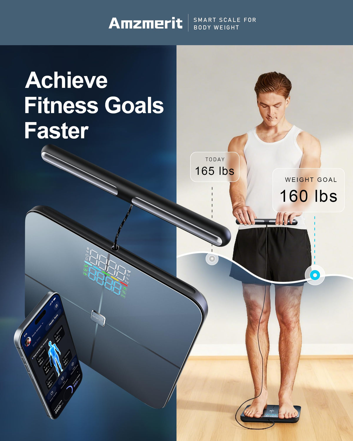 Smart Body Weight Scale with Handle I75340