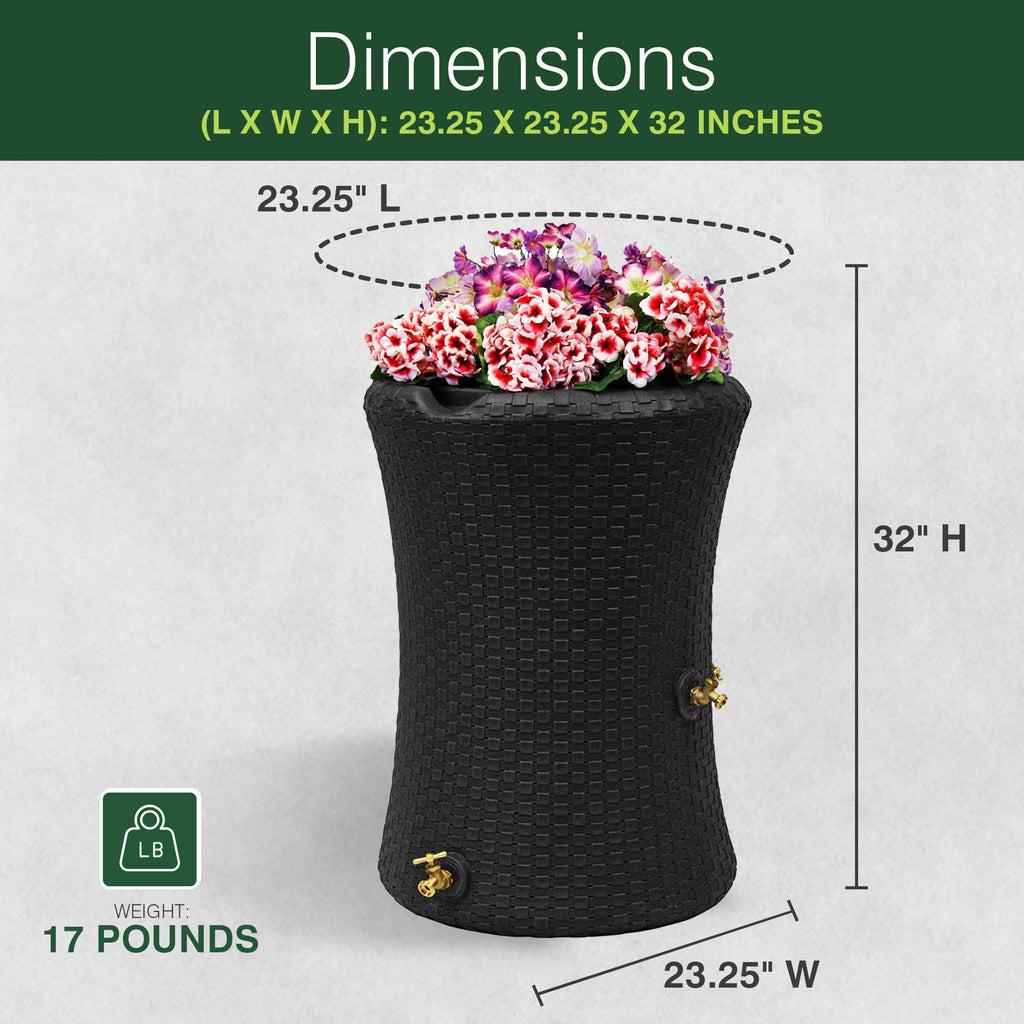 50 Gallon Rain Water Collection Barrel T324