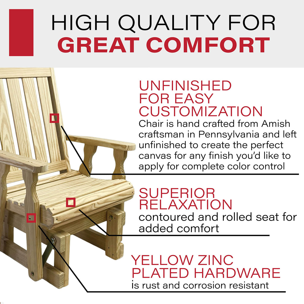 Heavy Duty 600 Lb High Back Glider Chair V765