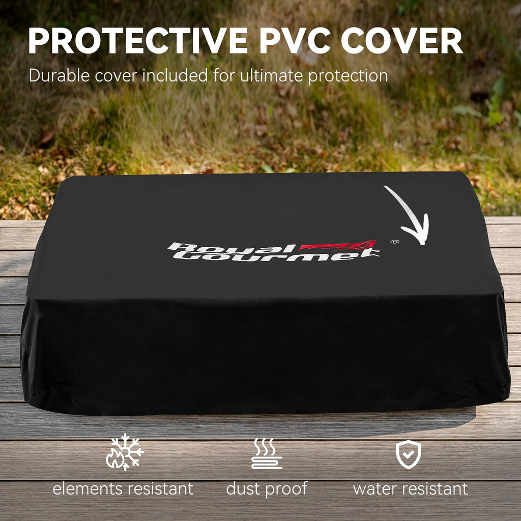 3-Burner Tabletop Propane Gas Griddle with Cover Y17302