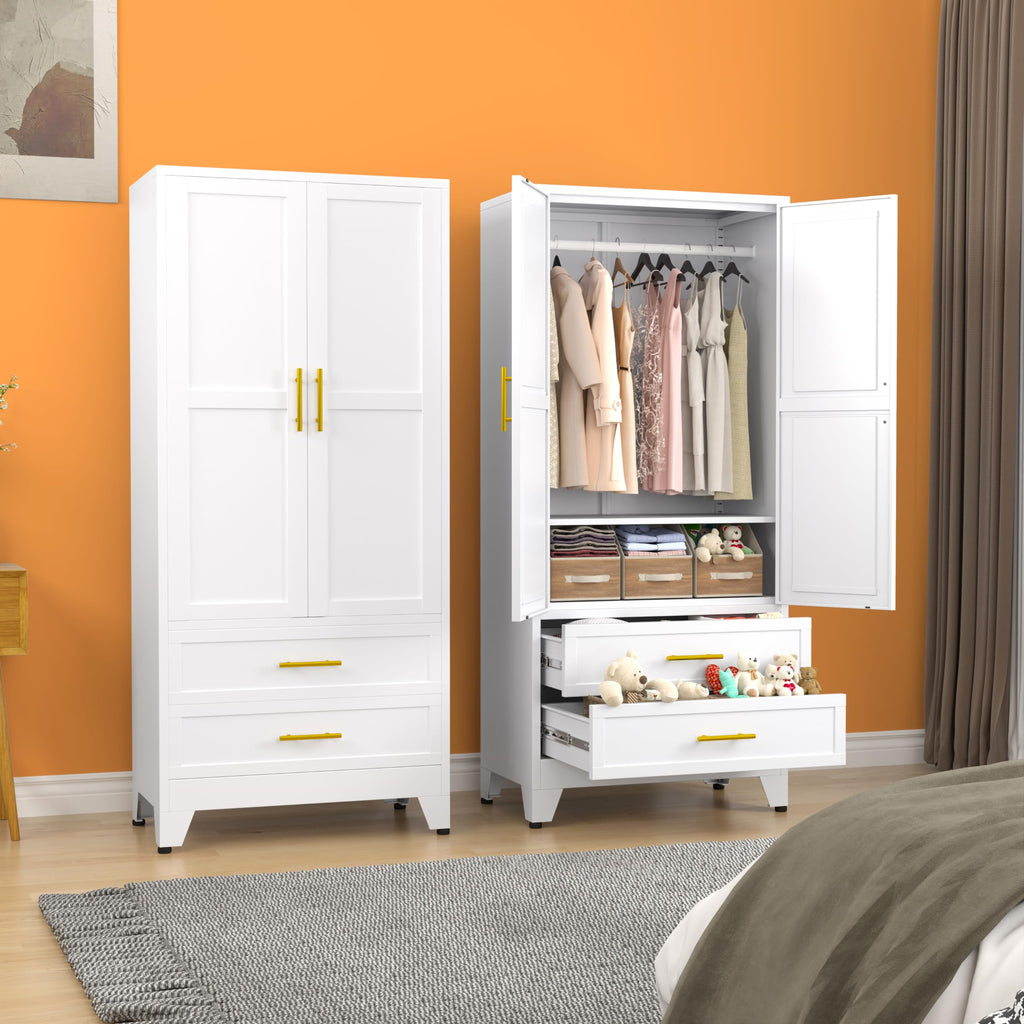 Metal Armoire Wardrobe Closet M304818
