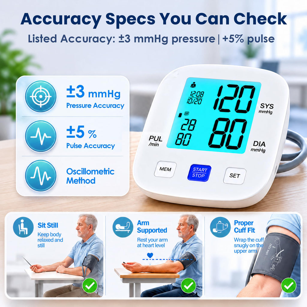 Upper Arm Blood Pressure Monitor with 8.7"-16.5" Cuff V392