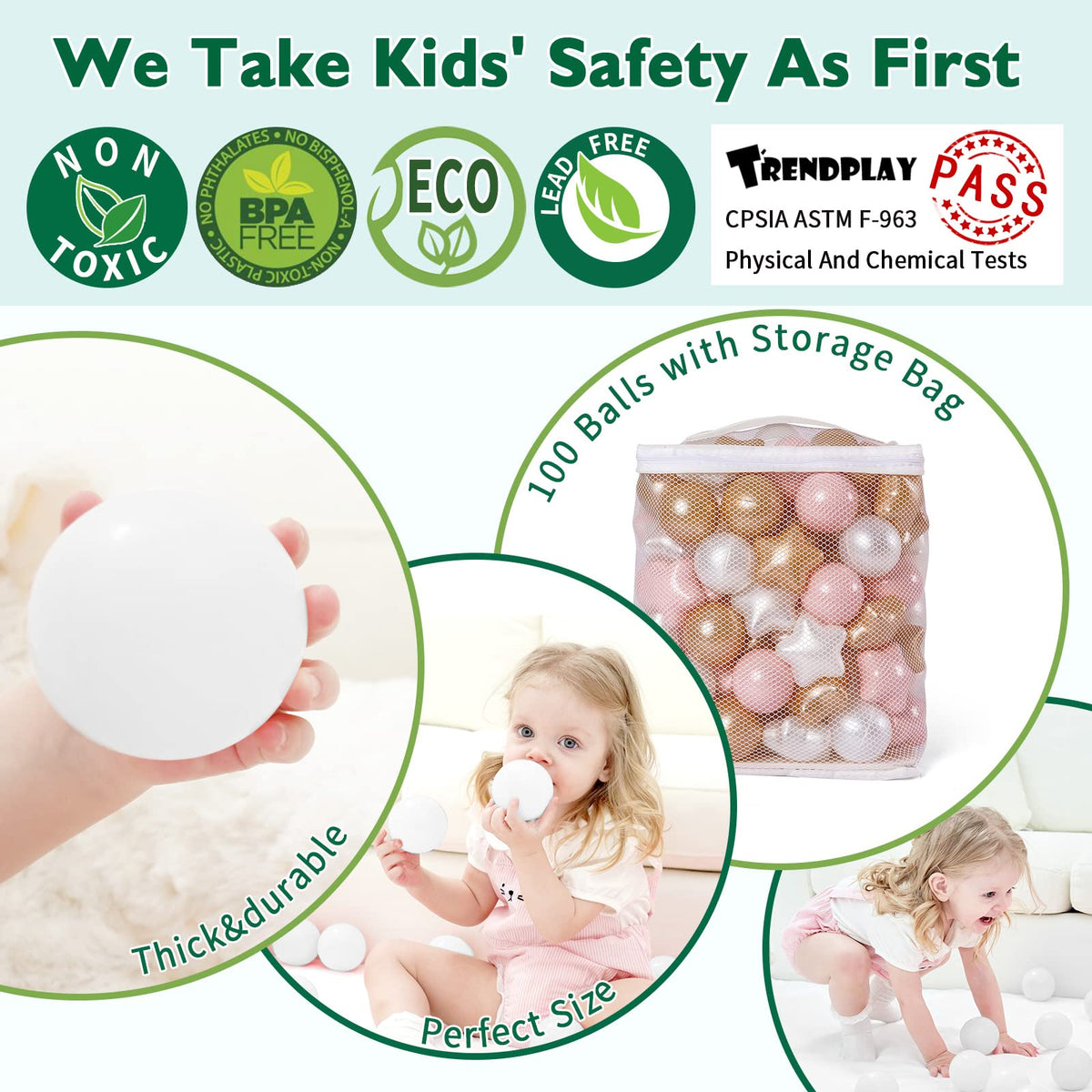 50 100 200 Count Star Ball Pit Balls Non-Toxic Plastic T279442