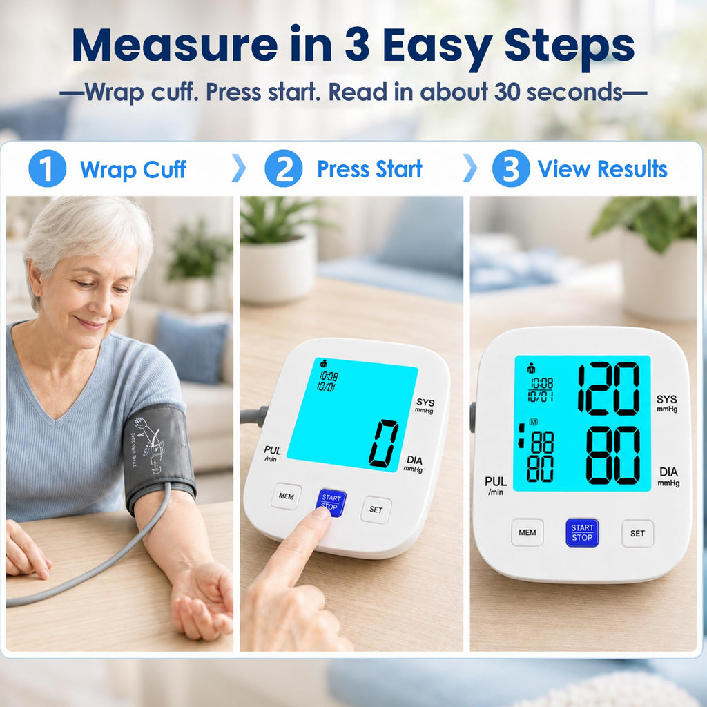 Upper Arm Blood Pressure Monitor with 8.7"-16.5" Cuff V392