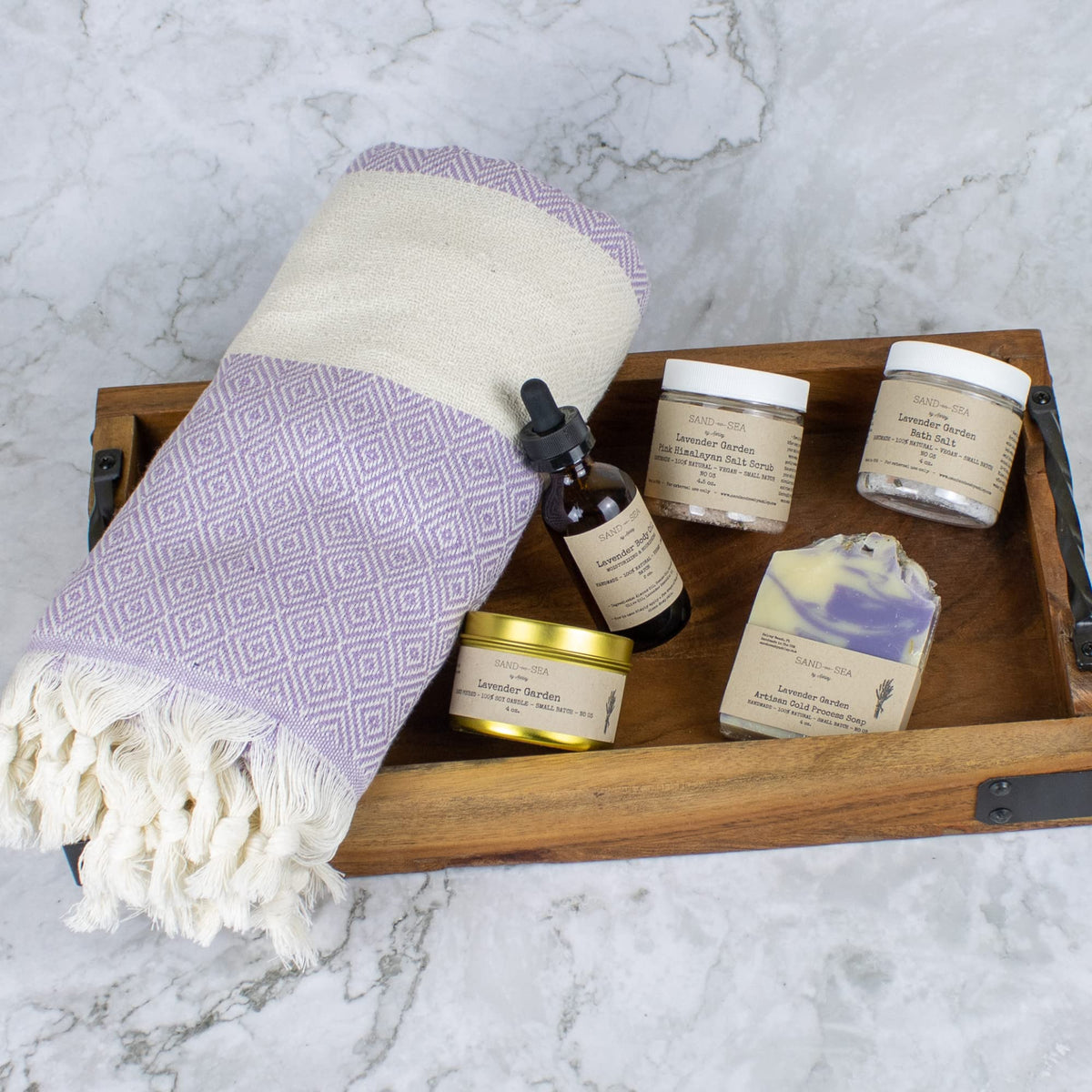 Handmade Lavender 13 Pc Spa Gift Basket H56352