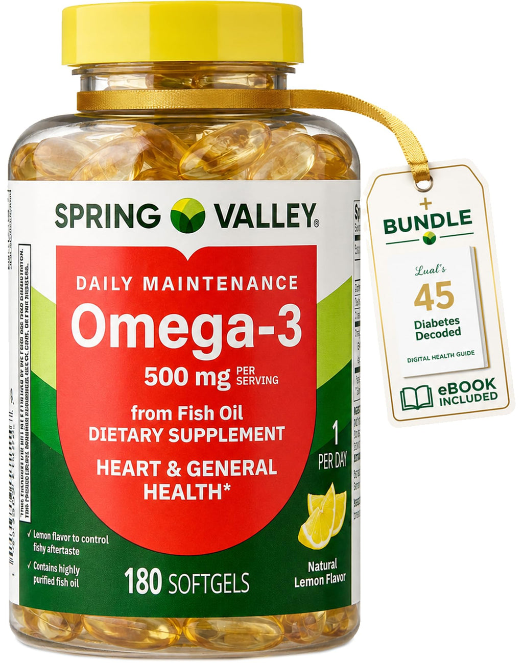 Omega-3 500 mg Fish Oil Dietary Supplements Y908