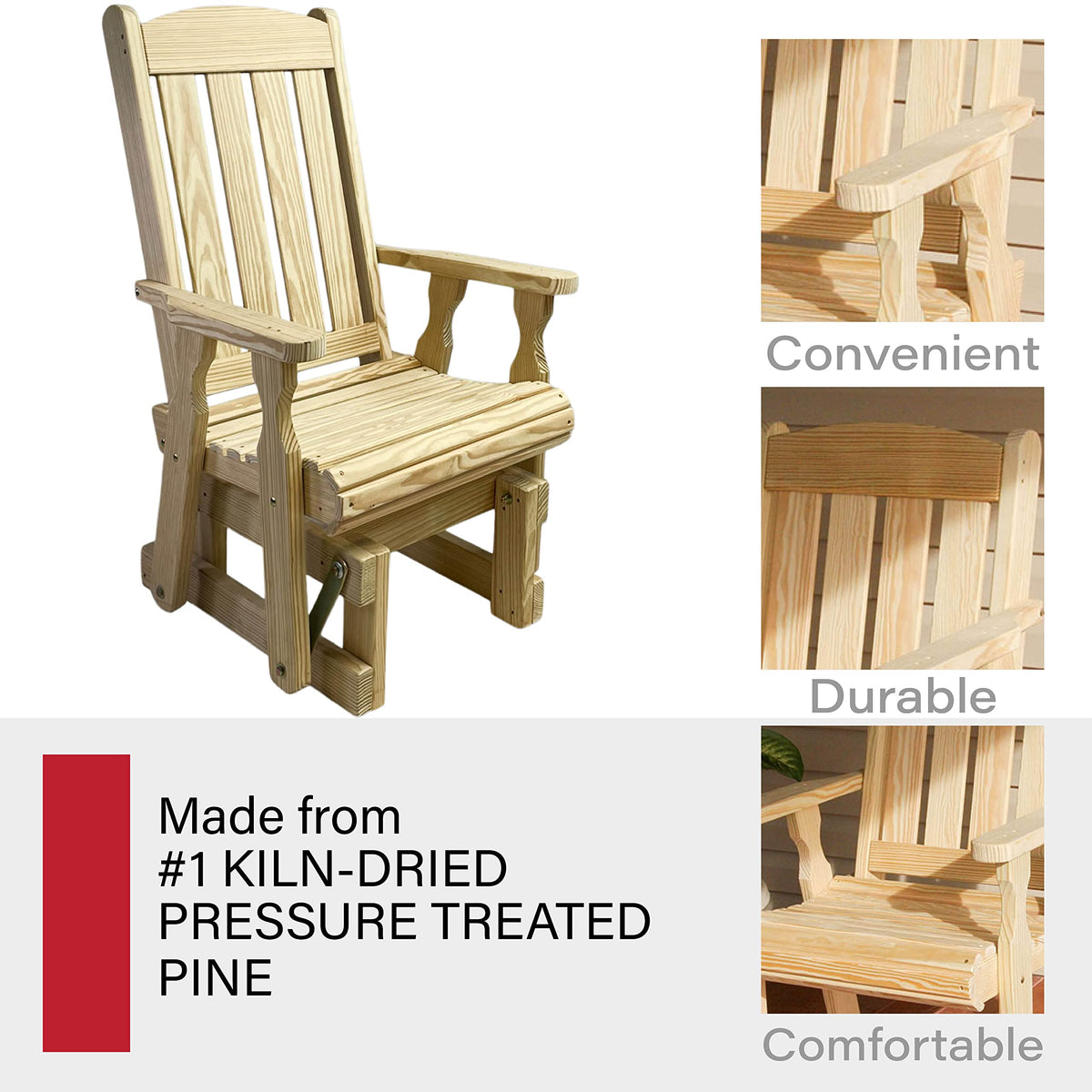 Heavy Duty 600 Lb High Back Glider Chair V765