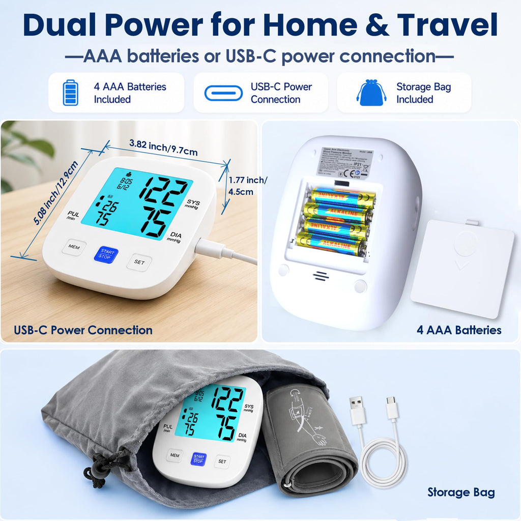 Upper Arm Blood Pressure Monitor with 8.7"-16.5" Cuff V392