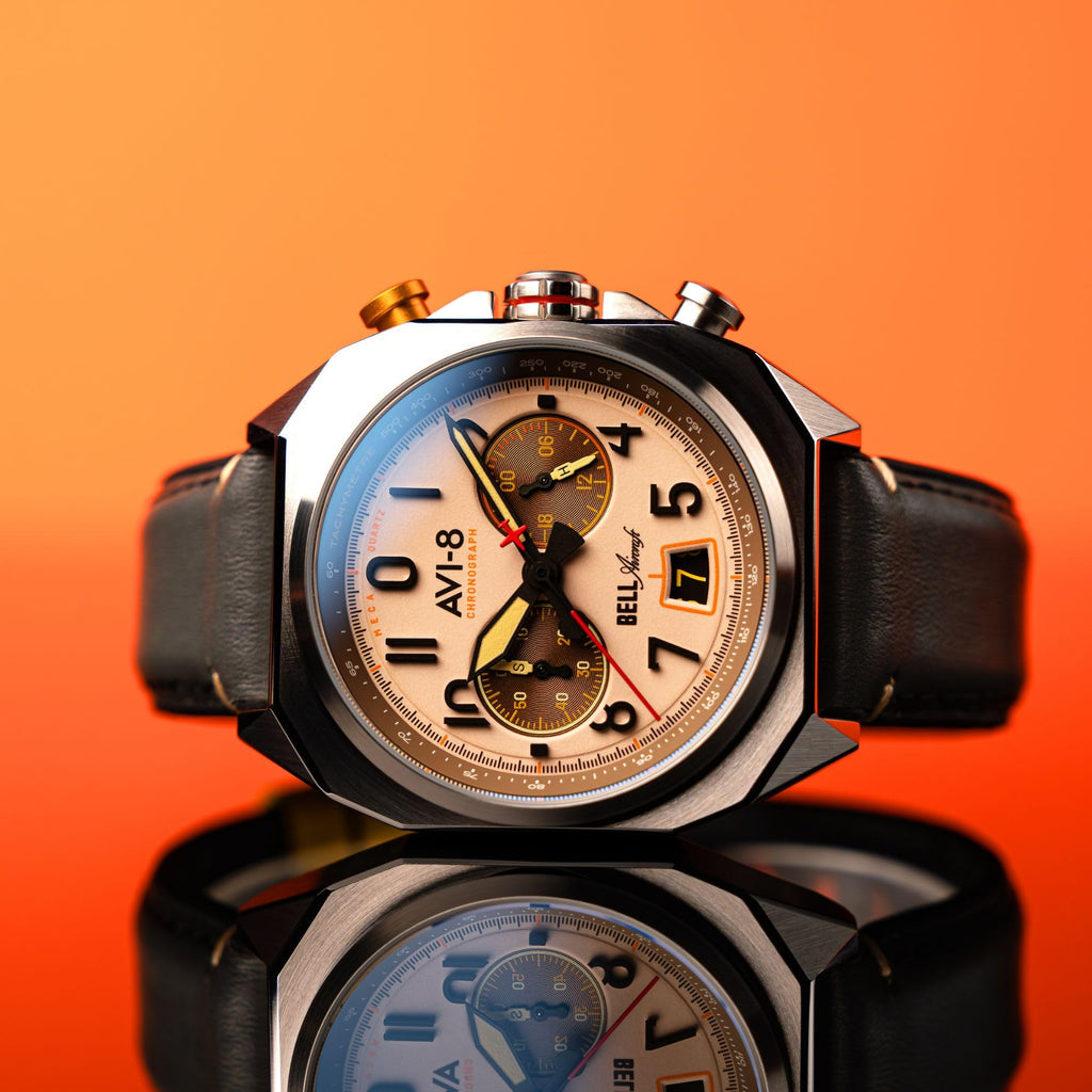 41mm Chronograph Watch with Leather Strap S10839