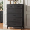 Black 6 Drawer Dresser I7100