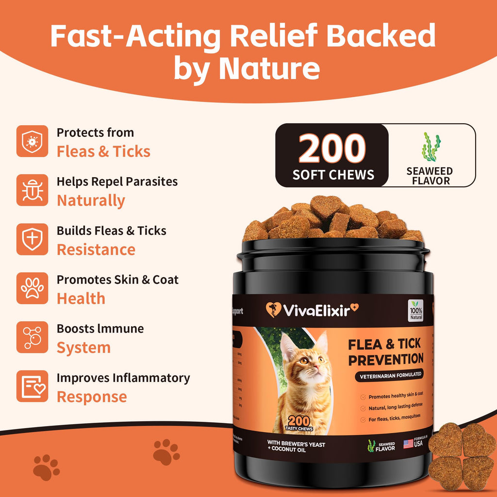 Flea & Tick Treatment for Cats 200 Chews O1975