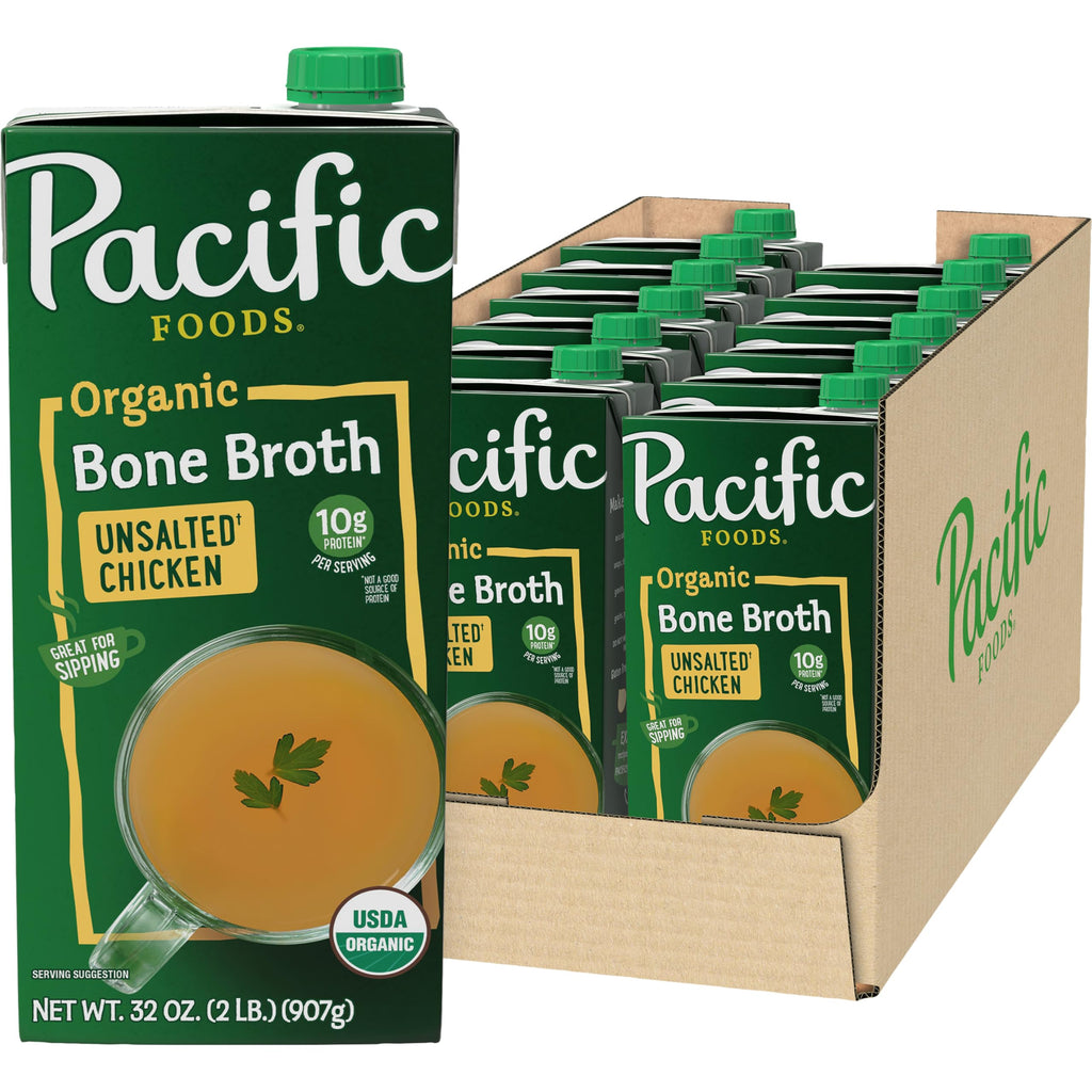 Organic Unsalted Chicken Bone Broth 32 oz 12 Pack B195775