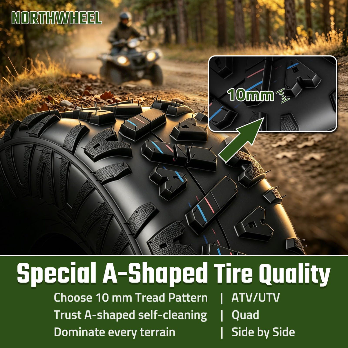 19x7-8 All Terrain Tubeless Set of 2 Tires M606371