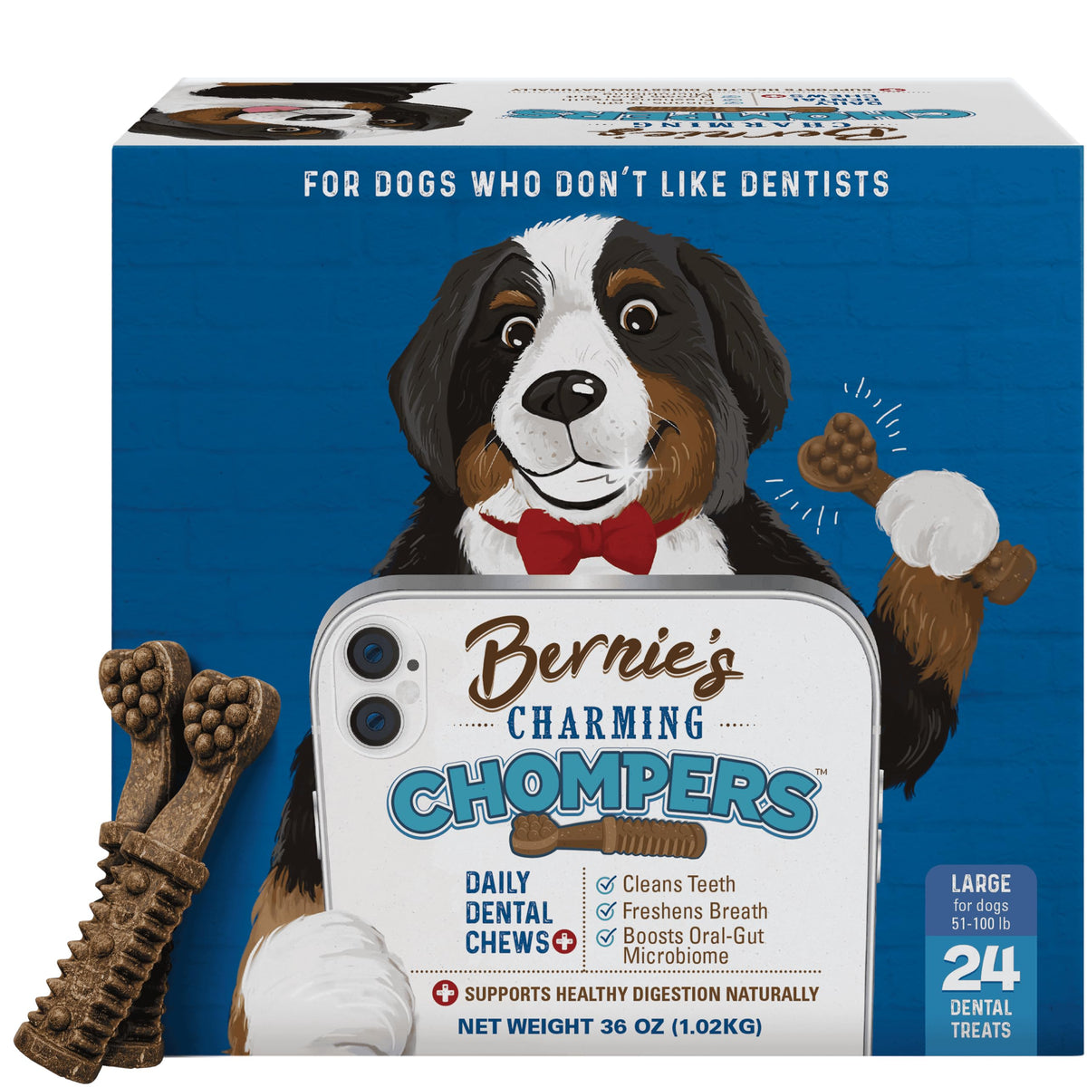 Dog Dental Chews, 24 Ct T859443