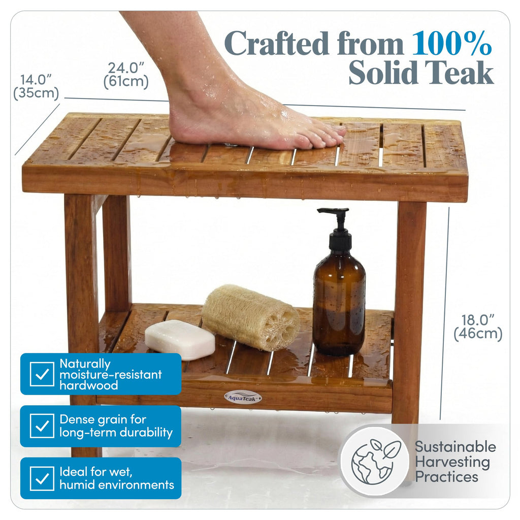 Teak Shower Bench F9203