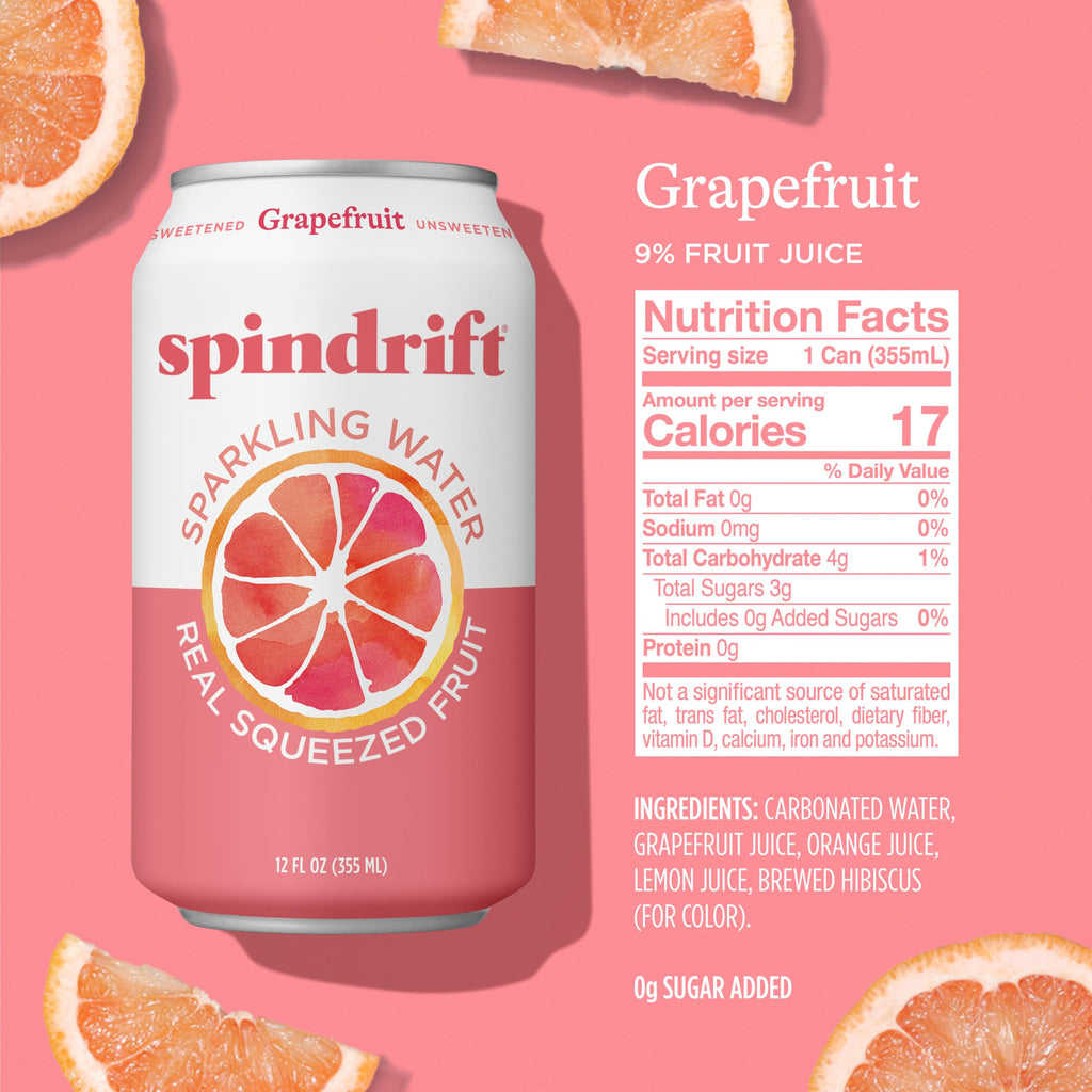Grapefruit Flavored Sparkling Water 12 Fl Oz (Pack of 24) J965047