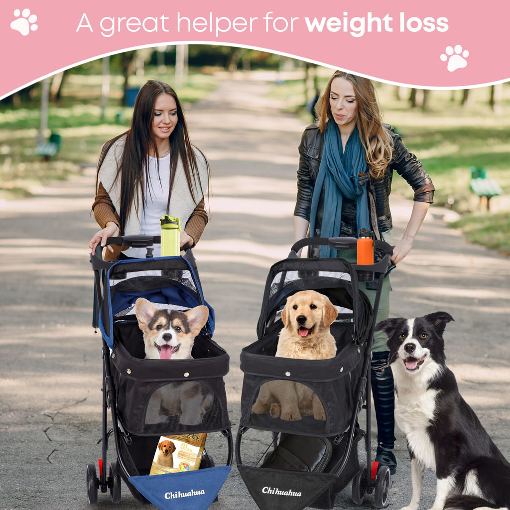 Pink 3 Wheels Pet Stroller F699865