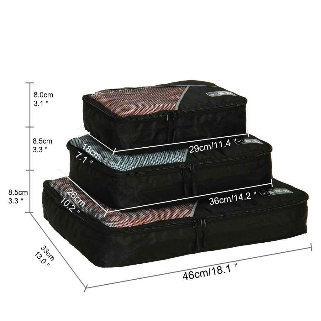 Rolling Backpack with Wheels 43L with Packing Cubes Set K494383