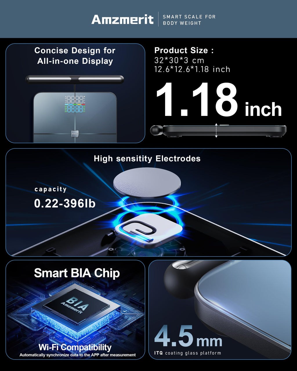 Smart Body Weight Scale with Handle I75340