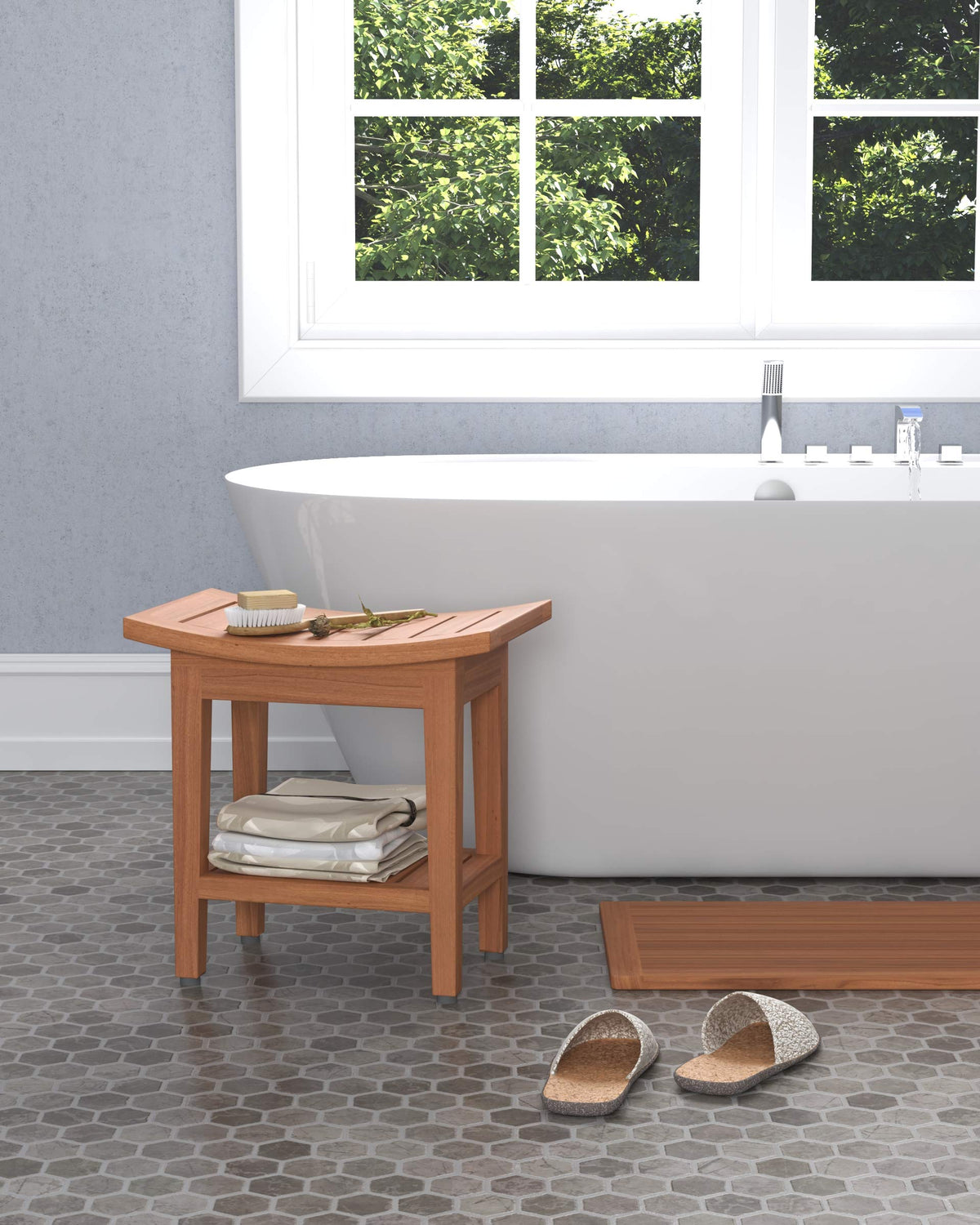 18" Teak Shower Bench R73892