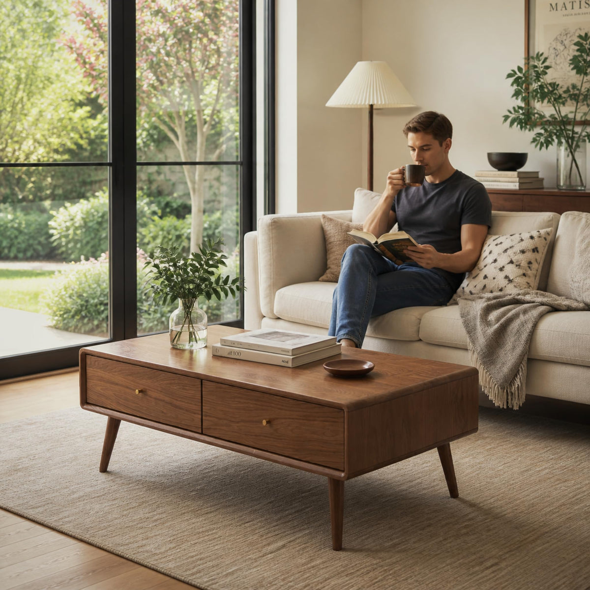 Oak Wood Coffee Table with Storage R149138