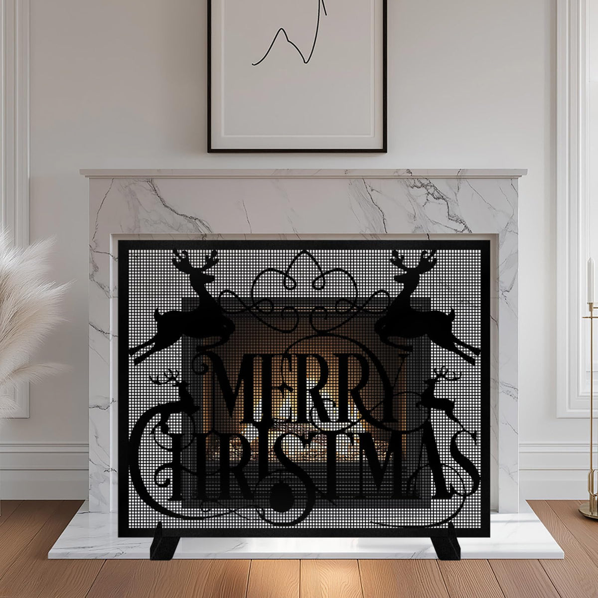 Christmas Fireplace Screen M622712
