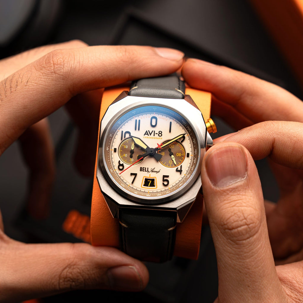 41mm Chronograph Watch with Leather Strap S10839