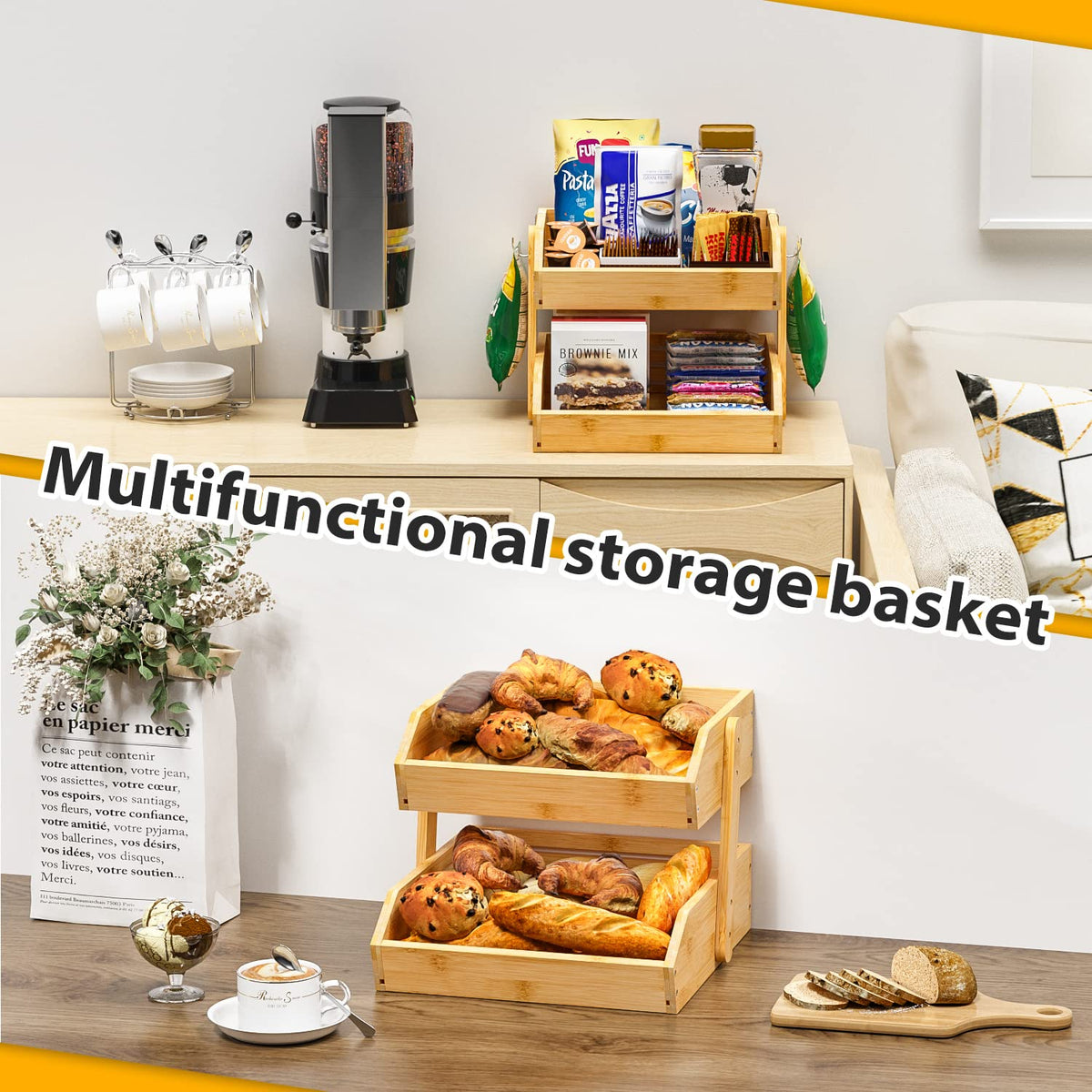 Bamboo Fruit Basket L9090
