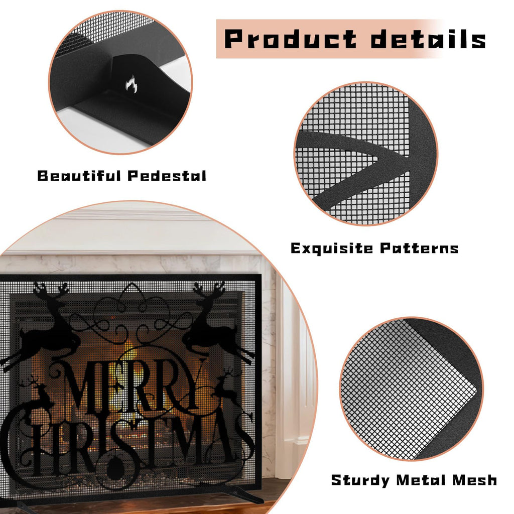 Christmas Fireplace Screen M622712
