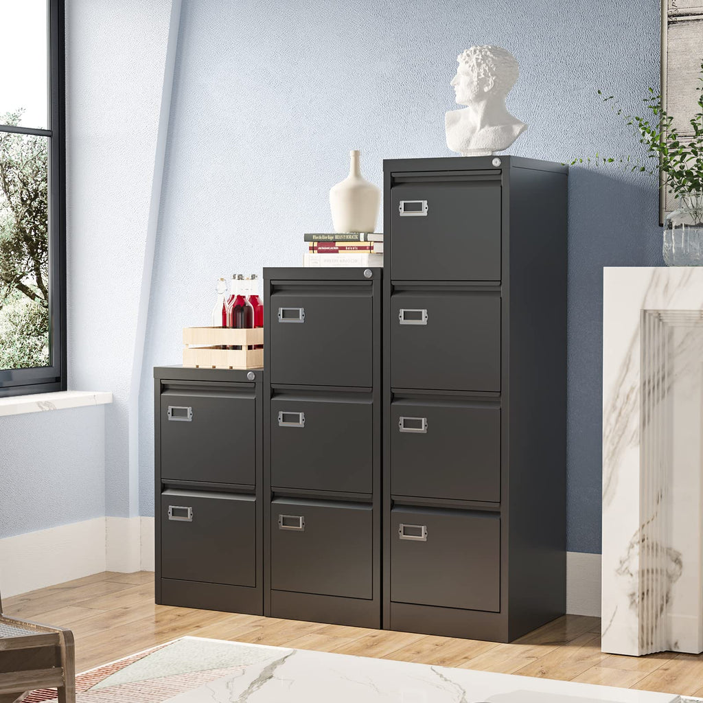 4 Drawer Metal Vertical File Cabinet with Lock H46301