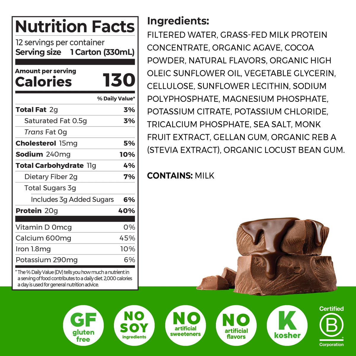 Chocolate High Protein Shake 11 oz 12pk L36439