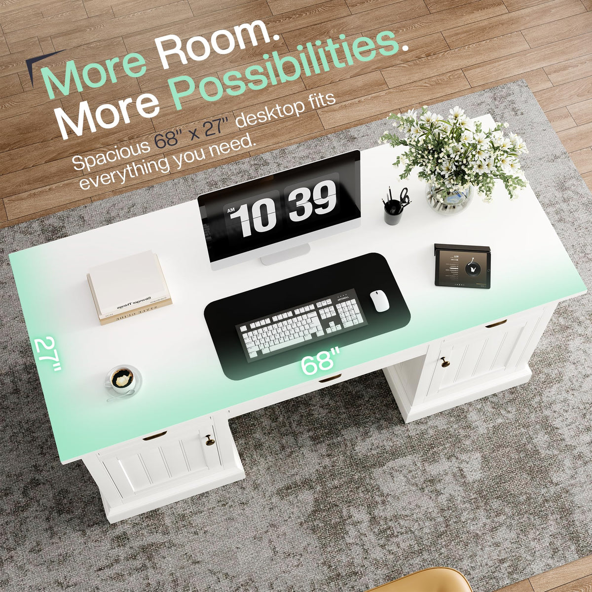 68" Executive Desk T39308