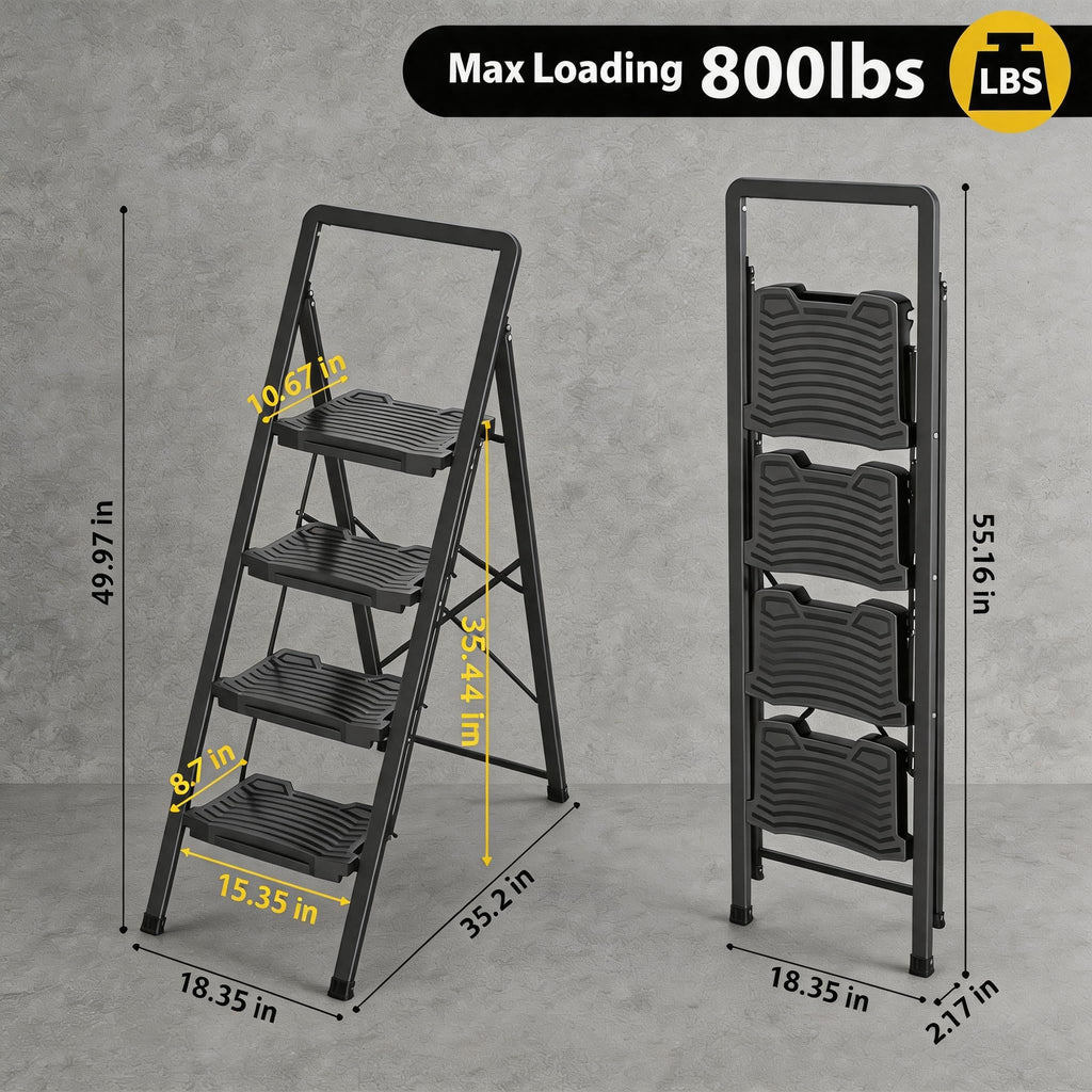 4 Step Steel Step Stool X750